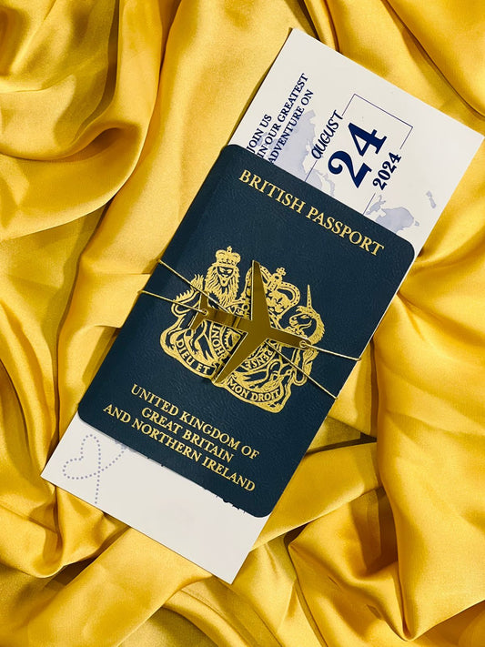 Passport Wedding Card