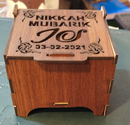 Custom Wooden Bidh Box